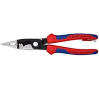 KNIPEX Pince pour installations électriques en blister avec gaines bi-matière, avec œillet intégré pour fixation, 13 82 200 T BK