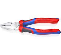 Knipex Pince universelle à forte démultiplication 02 05 180, chromée, gaines bi-matière 180 mm