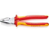 Knipex Pince universelle à forte démultiplication chromée isolées par gaines bi-matière, certifiées VDE 225 mm, 02 06 225