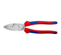 KNIPEX Pince universelle à forte démultiplication Lineman's Pliers modèle américain chromée avec poignées multimatières 240 mm, 09 05 240