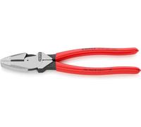 Knipex Pince universelle à forte démultiplication « Lineman's Pliers » modèle américain noire atramentisée, gainées en plastique antidérapant 240 mm (carte LS/blister) 09 01 240 SB