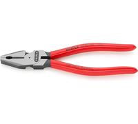 Knipex Pince universelle à forte démultiplication noire atramentisée, gainées en plastique 180 mm (carte LS/blister) 02 01 180 SB