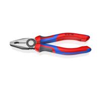 KNIPEX Pinces universelles, 180 mm, avec tranchants pour fils doux (Cuivre) et durs (Fil d'acier), saisit les matériaux plats et ronds, 03 02 180