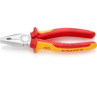 Knipex Pince universelle chromée, isolées par gaines bi-matière, certifiées VDE 200 mm (carte LS/blister) 03 06 200 SB
