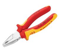 Knipex Pince universelle sur carte LS chromée isolées par gaines bi-matière, certifiées VDE 160 mm, 03 06 160 SB