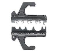 Knipex Profil de sertissage pour cosses tubulaires, cosses de câble à sertir et cosses à presser non isolées selon DIN 46234 et DIN 46235 ainsi que prolongateurs, connecteurs serties et connecteurs à