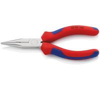 Knipex Pince demi-ronde avec tranchant (pince radio) chromée, avec gaines bi-matière 140 mm 25 05 140