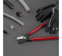 KNIPEX 95 11 225 Stepcut XL Coupe-Câbles avec Coupe par Étapes Gainées en Plastique Brunie 229 mm