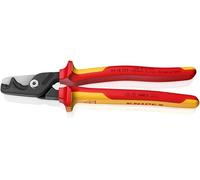 KNIPEX StepCut XL Coupe-câbles avec coupe par étapes poignée isolante bi-matière, certifiée VDE brunie 225 mm, 95 18 225 SB