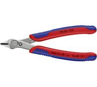 KNIPEX Electronic Super Knips Pince coupante diagonale pour l'électronique, 125 mm, fil doux (cuivre) max. 1,6 mm, fil mi-dur max. 1 mm, 78 03 125