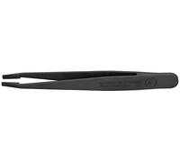 KNIPEX Tools 92 09 04 ESD Pince à épiler en plastique avec pointes émoussées Noir 11,4 cm