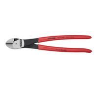 KNIPEX Tools - Pince coupante diagonale fort effet de levier, coud e 12 degr s (7421250SBA), rouge, 10 pouces