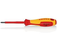 Knipex tournevis cruciforme PH 01 longueur de lame 80mm longueur totale 187mm bruni 2K-Hüllen - 98 24 01
