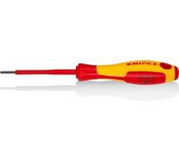 Knipex Tournevis pour vis à fente brunie, poignée isolante bi-matière, certifiée VDE 177 mm 98 20 25