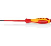 Knipex Tournevis pour vis à fente brunie, poignée isolante bi-matière, certifiée VDE 202 mm 98 20 30