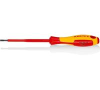 Knipex Tournevis pour vis à fente brunie, poignée isolante bi-matière, certifiée VDE 202 mm 98 20 35