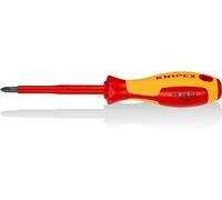 Knipex Tournevis pour vis à tête cruciforme Phillips® brunie, poignée isolante bi-matière, certifiée VDE 212 mm 98 24 02