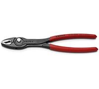 Knipex TwinGrip Pince multiprise frontale noire atramentisée, gainées en plastique antidérapant 200 mm 82 01 200 SB