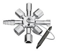 KNIPEX TwinKey Clé Universelle pour Armoire de contrôle Chromé Taille Unique