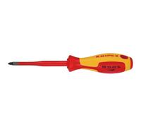 KNIPEX VDE Slim Isolé Screwdriver PZ2x100Mm Anti-Roulis Poignée 72474