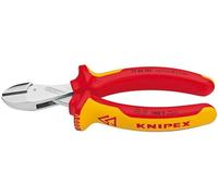 Knipex X-Cut® Pince coupante de côté à forte démultiplication chromée, isolées par gaines bi-matière, certifiées VDE 160 mm (carte LS/blister) 73 06 160 SB