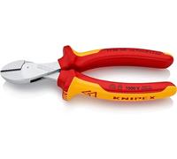 Knipex X-Cut® Pince coupante de côté à forte démultiplication chromée, isolées par gaines bi-matière, certifiées VDE 160 mm (carte LS/blister) 73 06 160 SB