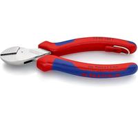 Knipex X-Cut® Pince coupante de côté chromée, avec gaines bi-matière, avec œillet intégré pour fixation d’un dispositif antichute 160 mm 73 05 160 T