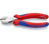 KNIPEX X-Cut Pince coupante de côté en blister chromée, 73 05 160 T BK | Avec gaines bi-matière, avec œillet intégré pour fixation d’un dispositif