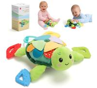 Knirose Jouet pour bébé tortue, jouet Montessori avec écailles pliantes et multi-textures, convient pour le temps ventral, le parc, la poussette, jouet sensoriel pour nouveau-né à enfant de 0 à 3 ans