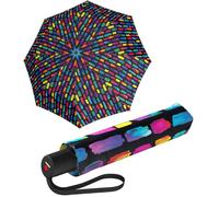 Knirps A.200 Duomatic Parapluie de poche compact et résistant aux tempêtes Testé en soufflerie Taille M, Créer noir, Mittel