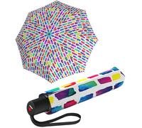Knirps A.200 Duomatic Parapluie de poche compact et résistant aux tempêtes Testé en soufflerie Taille M, Créer un cristal, Mittel
