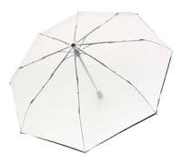 Knirps A.200 Duomatic Parapluie de poche compact et résistant aux tempêtes Testé en soufflerie Taille M, Noir transparent, Standard taille