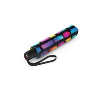 Knirps A.200 Duomatic Parapluie de poche compact et résistant aux tempêtes Testé en soufflerie Taille M, Créer noir, Mittel