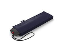 Knirps IS.050 Parapluie pliant manuel compact de voyage, léger, anti-vent | Mini parapluie Bleu marine - plat & compact, léger 190 g, déperlant, avec housse, idéal pour voyage & quotidien
