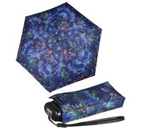 Knirps Mini parapluie de poche de voyage léger - Rayures, Motif colibri, 93 cm