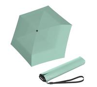 Knirps Parapluie de pluie ultra léger et fin à ouverture manuelle - Parapluie de voyage compact pour adultes - Coupe-vent, 90 cm de diamètre, rétractable avec étui de transport, menthe, US.050