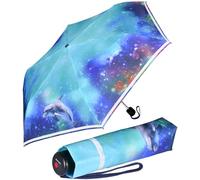 Knirps Parapluie de poche pour enfant garçon 4Kids Reflective Parapluies avec bordure réfléchissante - Dolphin, Dauphin, 90 cm