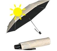 Knirps Parapluie de poche Slim Duomatic avec ouverture et fermeture automatique, Luxury Pearl - Black Heatshield - Protection UV et chaleur, 90 cm