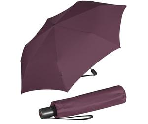 Knirps Parapluie de poche Slim Duomatic ouverture et fermeture automatique, bordeaux, 90 cm