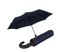 Knirps Parapluie de poche T.260 Medium Duomatic Black - ouverture et fermeture automatique - coupe-vent - poignée ronde à crochet - Bleu marine, Bleu marine