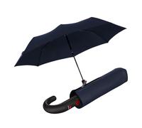 Knirps Parapluie de poche T.260 Medium Duomatic Black - Ouverture et fermeture automatiques - Coupe-vent - Poignée ronde à crochet - Bleu marine