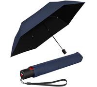Knirps Parapluie de poche U.200 Ultra Light Duomatic Vision, Bleu marine avec protection contre les UV et la chaleur, 95 cm