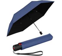 Knirps Parapluie de poche Ultra U.200 Medium Duomatic - Ouverture et fermeture automatique - Résistant aux tempêtes - Coupe-vent, Bleu avec protection UV et contre la chaleur, 95 cm