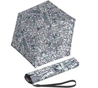 Knirps Parapluie de poche Ultra US.050 Slim Manual - Ultra léger et plat - Résistant aux tempêtes - Coupe-vent - 21 cm, Story Sea, 90 cm