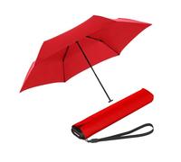 Knirps Parapluie de Poche Ultra US.050 Slim Manual - Ultra léger et Plat - résistant aux tempêtes - Coupe-Vent - 21 cm - Rouge