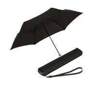 Knirps Parapluie de Poche Ultra US.050 Slim Manual - Ultra léger et Plat - résistant aux tempêtes - Coupe-Vent - 21 cm - Noir