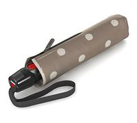 Knirps T.200 Medium Duomatic Parapluie Pliant, 28 cm, Beige (Dot Art Taupe)