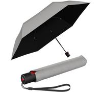Knirps U.200 Ultra Light Duomatic Parapluie de poche avec protection UV et chaleur - Stone, Stone With Black Coating - Protection UV et contre la chaleur, 95 cm
