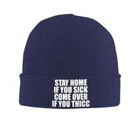 Knit Beanie Restez chez Vous si Vous êtes Malade. Venez si Vous Beanie | Anti-Transpiration Bonnet Tricoté Unisexe Bonnet Hiver pour Adultes Cyclisme Voyages