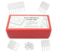 Knit Blocking Combs - 25Pcs Combs For Blocking Knitting With 100Pcs T-Pins, Needlework Projects Tool Device